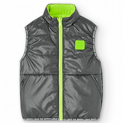 Item: double sided boboli vest - Gray double sided boboli vest - Gray