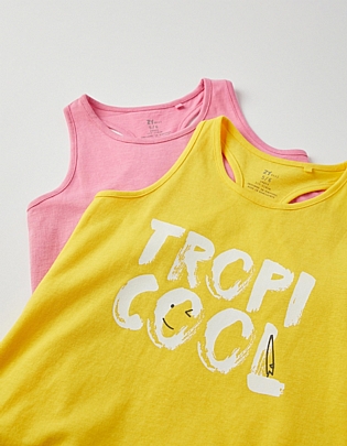 Zippy αμάνικα μπλουζάκια 2 τεμαχίων  - Κίτρινο