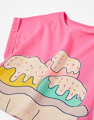 Zippy κοντομάνικη μπλούζα τοπ ice creams  - Φούξια