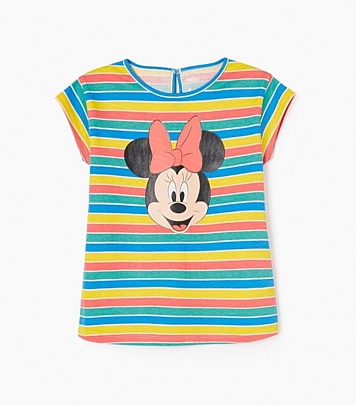 colorful zippy cotton t-shirt 