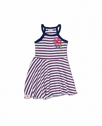 striped Amazonia tuc-tuc knit dress - Blue