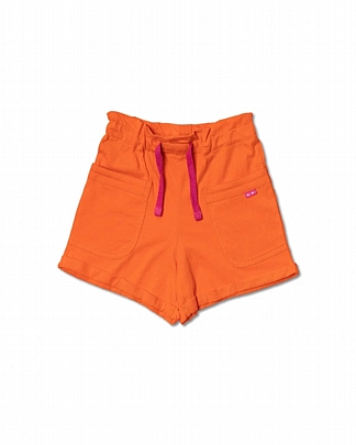 Orange knitted shorts for girl Full Bloom nathkids  - Orange