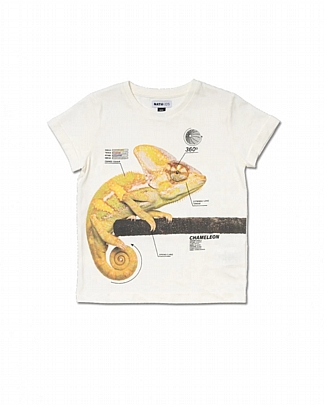 nathKids μπλούζα T-Shirt Chameleon Desert Trail - Λευκό