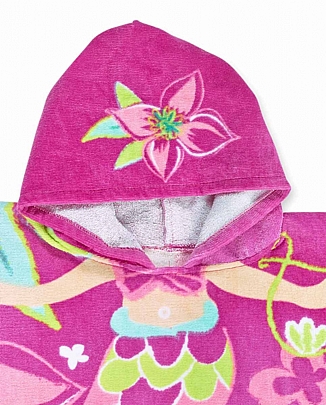 tuc-tuc hooded towel poncho - Pink