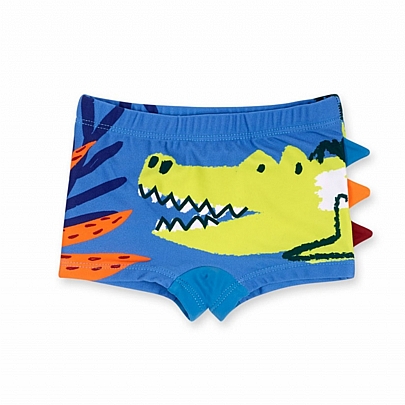 eco-safari tuc-tuc crocodile boxer swimsuit - Blue