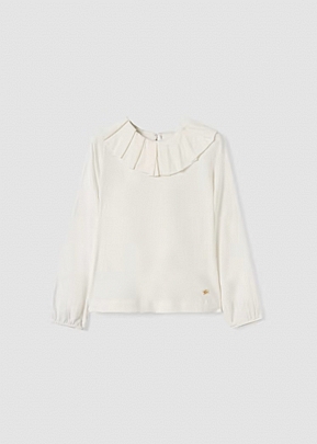 Item: Blouse with frills on the collar abel and lula - White Blouse with frills on the collar abel and lula - White
