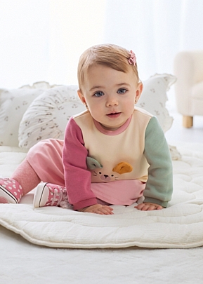 Mayoral sweatshirt effect dress - Pink