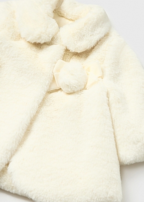 Mayoral fur coat - Ecru