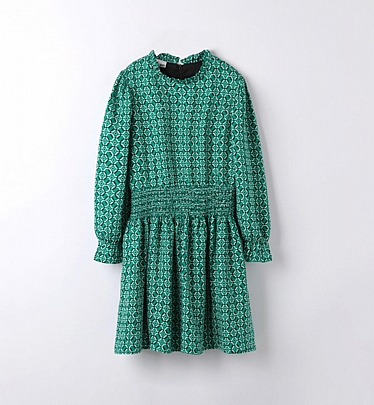 Item: Dress with iDO patterns - Green Dress with iDO patterns - Green