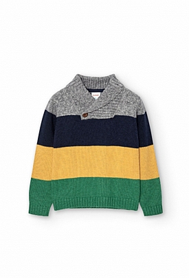 Boboli striped knit sweater - Gray