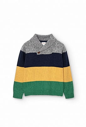 Item: Boboli striped knit sweater - Gray Boboli striped knit sweater - Gray