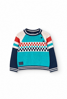 Item: Boboli knitted baby sweater - Turquoise Boboli knitted baby sweater - Turquoise