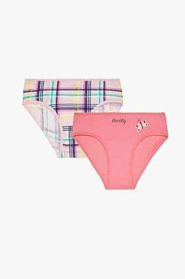 Item: 2-piece underwear 100% cotton - Pink 2-piece underwear 100% cotton - Pink