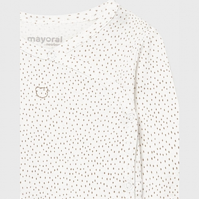 Mayora long sleeve baby bodysuit - White