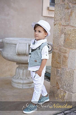 Προϊόν: Stova Bambini Βαπτιστικό Κοστούμι SS24B7 - Λαδί Stova Bambini Βαπτιστικό Κοστούμι SS24B7 - Λαδί