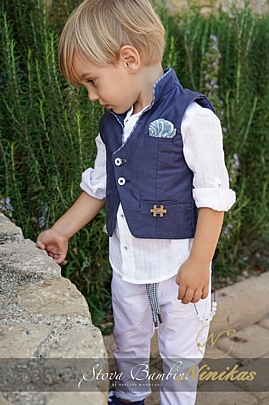 Προϊόν: Stova Bambini Βαπτιστικό Κοστούμι SS24B4 - Μπλε Stova Bambini Βαπτιστικό Κοστούμι SS24B4 - Μπλε