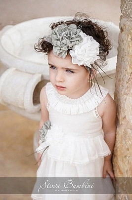 Item: Stova Bambini Baptism Dress Belgian Linen Gauze SS24G5 - White Stova Bambini Baptism Dress Belgian Linen Gauze SS24G5 - White