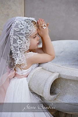 Item: Stova Bambini Christening Dress SS24G11 - White Stova Bambini Christening Dress SS24G11 - White