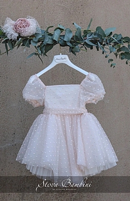 Stova Bambini βαπτιστικό φόρεμα SS24G30 - Ροζ