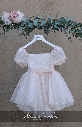 Item: Stova Bambini Christening Dress SS24G30 - Pink Stova Bambini Christening Dress SS24G30 - Pink