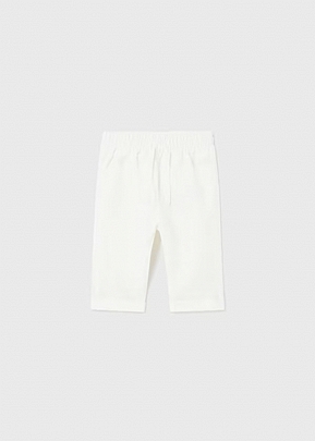 Mayoral long linen pants - White