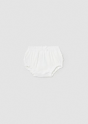 Mayoral romper diaper cover ruffle Better Cotton - Ecru