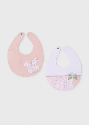 Mayoral set of 2 Better Cotton bibs - Pink