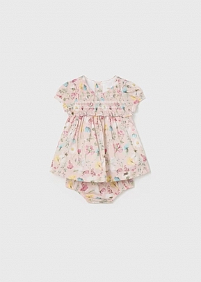 Mayoral dress with diaper cover - Pink