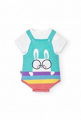 Item: Boboli knitted romper - White Boboli knitted romper - White
