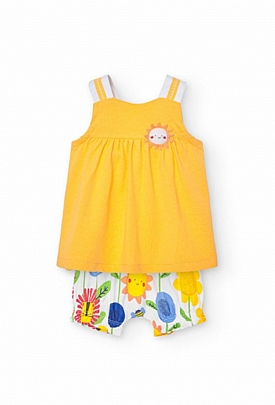 Boboli set with shorts - Yellow