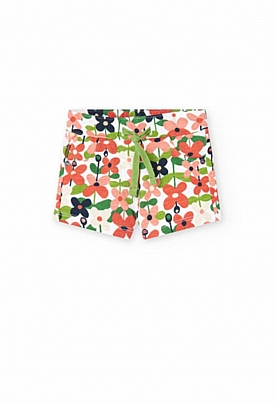 Boboli shorts with flowers - White