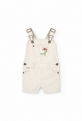 Boboli fabric dungarees - Beige