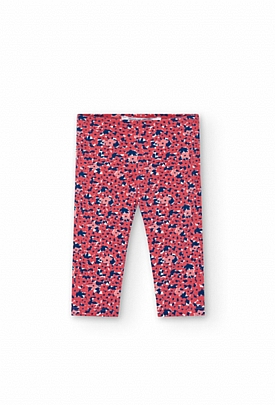 Boboli leggings with flowers - Red