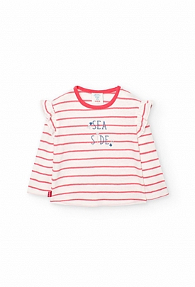 Boboli long sleeve striped t-shirt - Red