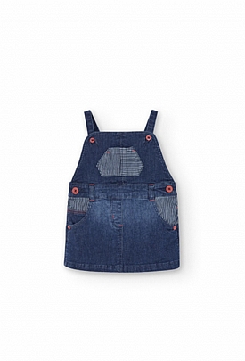 Item: Boboli denim overall dress - Dark blue Boboli denim overall dress - Dark blue