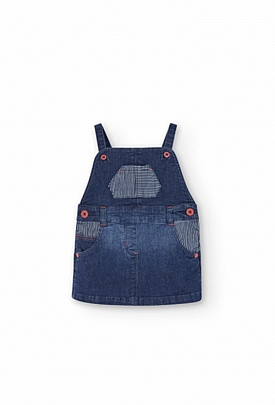 Boboli denim overall dress - Dark blue