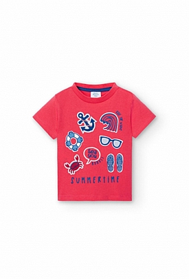 Item: Boboli short sleeve blouse - Red Boboli short sleeve blouse - Red