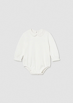 Item: Mayoral bodysuit with collar - White Mayoral bodysuit with collar - White
