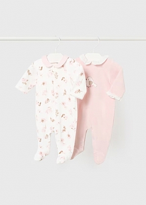 Item: Mayoral set of 2 velvet pajamas - Pink Mayoral set of 2 velvet pajamas - Pink