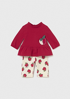 Mayoral σετ φόρμα μοτίβο μήλων - Κόκκινο