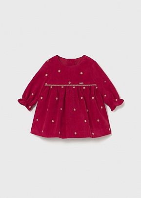 Mayoral Φόρεμα Νεογέννητου Κερασί με Πουά - Κόκκινο