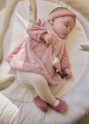 Mayoral φόρεμα βελουτέ ροζ με τσαντάκι & κορδέλα