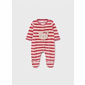 Striped knit sleepsuit : 1