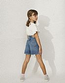 cotton zippy denim shorts : 1
