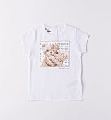 T-shirt white cotton Teddy iDO : 1