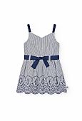 Boboli striped dress with embroidery : 1