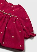 Mayoral Φόρεμα Νεογέννητου Κερασί με Πουά : 3