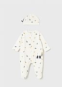 Mayoral βρεφικό σετ πιτζαμάκι & σκουφάκι με δεινοσαυράκια : 1