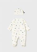 Mayoral baby pajamas & hat set with dinosaurs : 2