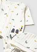 Mayoral baby pajamas & hat set with dinosaurs : 3